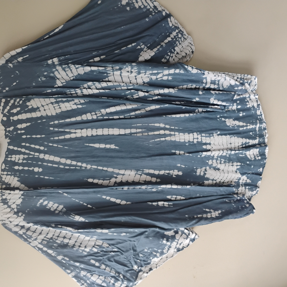 Blue and White Tie-Dye Dress